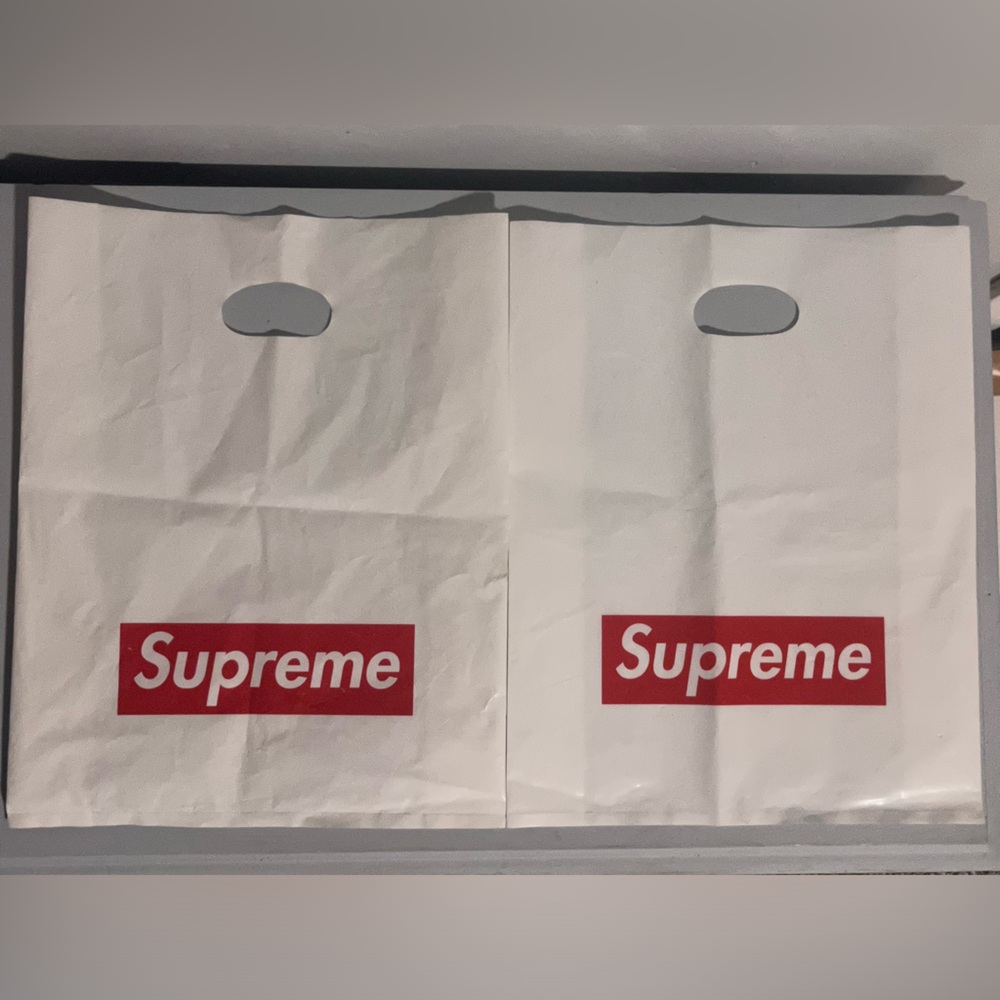 White Supreme Box Logo Plastic Bag (x2)